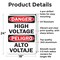 Signmission High Voltage Bilingual Danger Sign, Aluminum, 18in W x 24in L, 2PK OS-2PACK-DS-A-1824-L-19389 - alternate 8